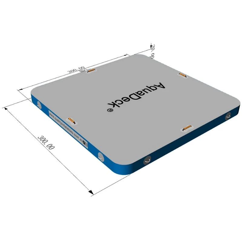AquaDeck Inflatable Play Dock with Roller Bag & Pump - Image 9