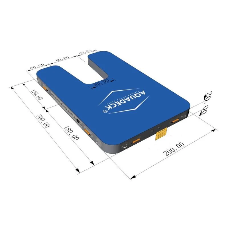 AquaDeck Inflatable U-Shaped Pontoon for Outboard Boats with Roller Bag & Pump - Image 5