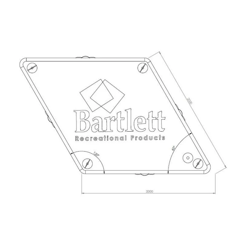 Bartlett 2m X 2m Diamond Inflatable Pontoon - Image 3