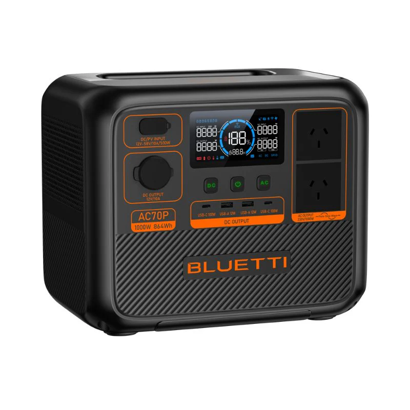 Bluetti AC70P Portable Power Station | 1000W 864Wh - Image 3