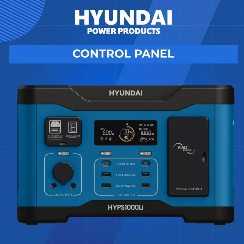 Hyundai HYPS1000 Portable Power Station - Image 3